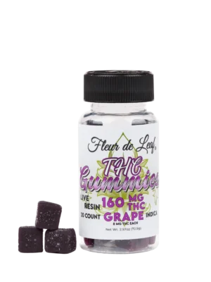 THC Live Resin Grape Gummies 8mg (160mg Total)