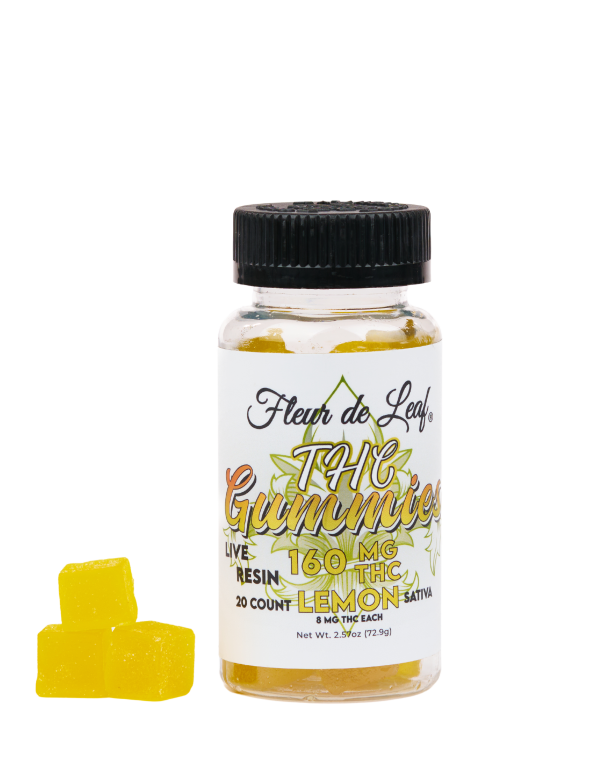 THC Live Resin Lemon Gummies 8mg (160mg Total)